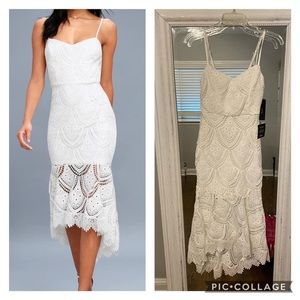Lulu’s Pure Passion White Lace Dress